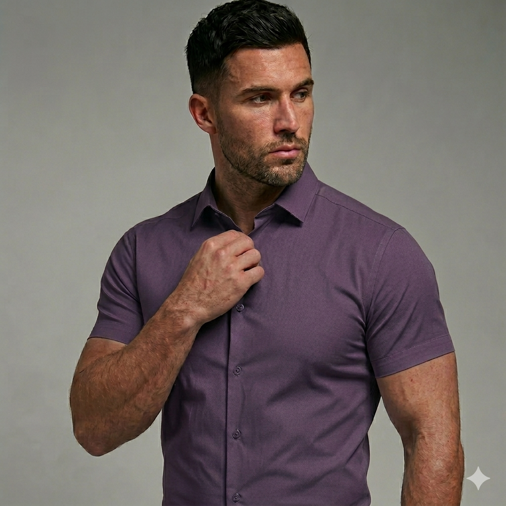 Men's Slim-Fit Stretch Short Sleeve Shirt
