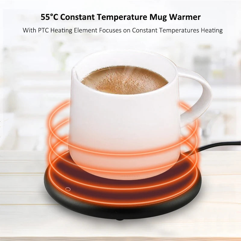 Smart Coffee Mug Warmer - USB Thermostatic Desktop Heater