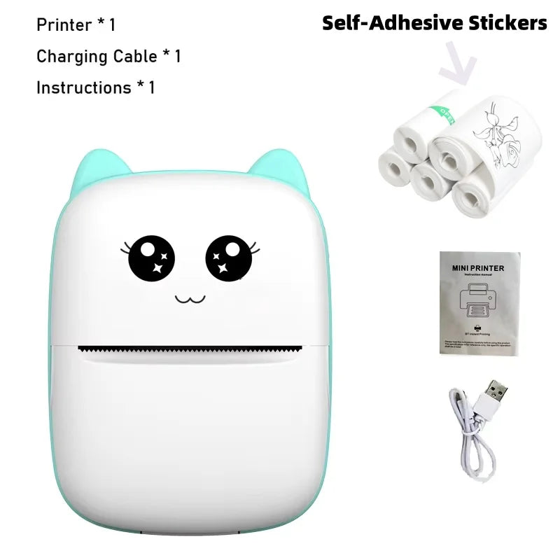 Mini Pocket Printer – Wireless Bluetooth Thermal Photo & Label Maker