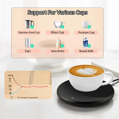 Smart Coffee Mug Warmer - USB Thermostatic Desktop Heater