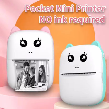 Mini Pocket Printer – Wireless Bluetooth Thermal Photo & Label Maker